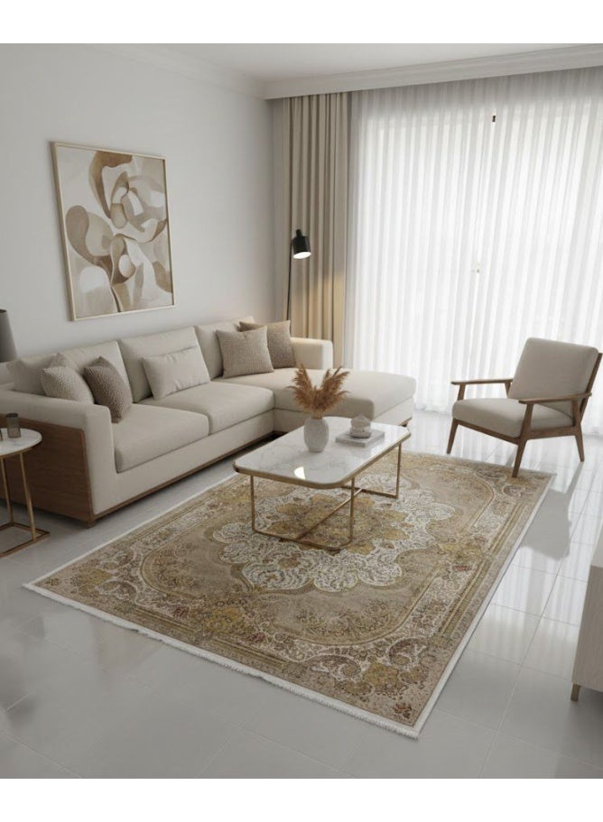 Soft velvet carpet alternative with a dots grain backing, 2*3 meters